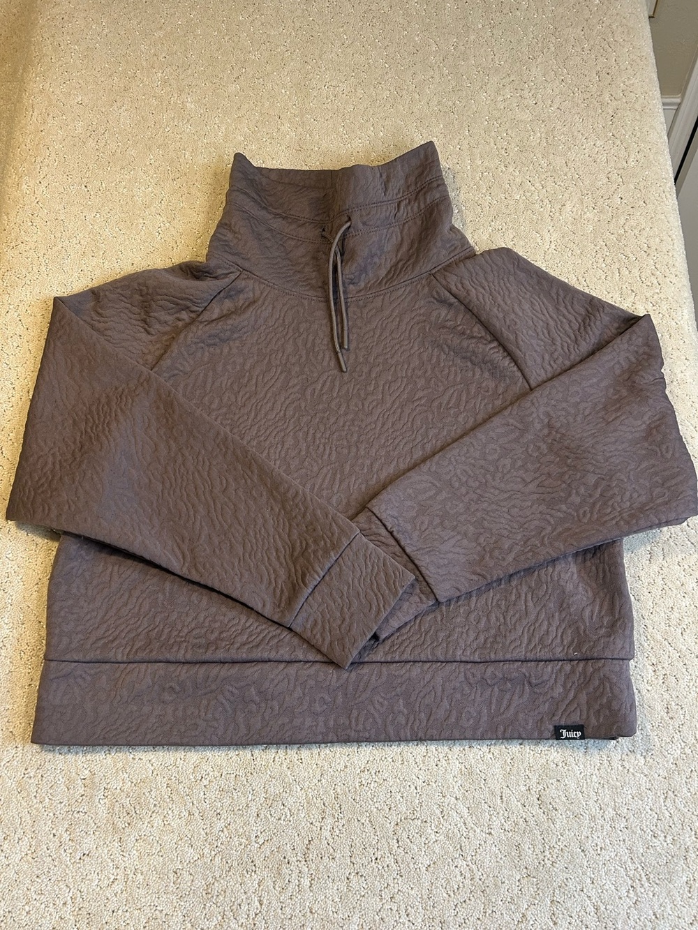 Juicy Couture Sports textured cropped sweatshirt size XL